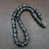 Antique Yemeni Agate Natural Rare pattern Banded Agate Bead Necklace BND-3